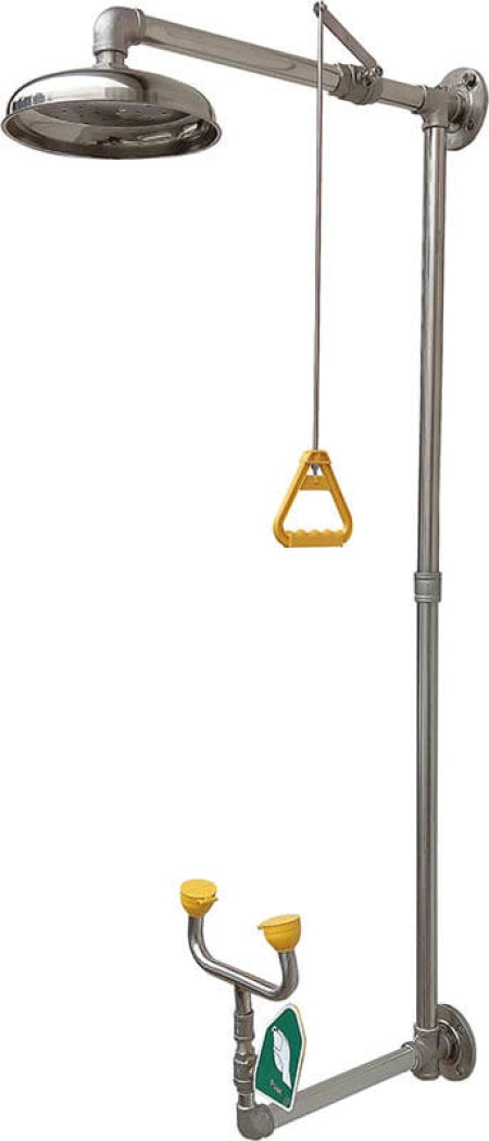 Carton of 5 Stainless Steel Wall Mounted Shower and Eye Face Wash Unit