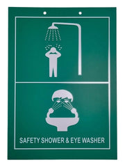 Carton of 5 Safety Shower and Eyewasher Instruction Sign