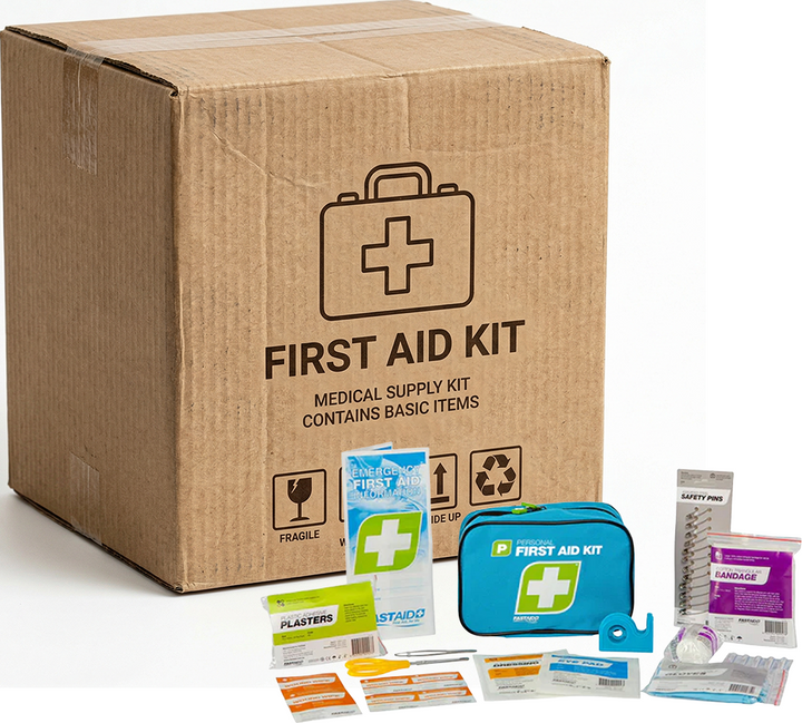 Carton of 12 FastAid Personal Soft Pack First Aid Kit