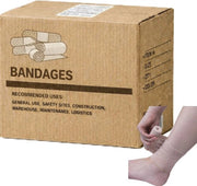 Carton of 360 FastAid Heavy Weight Brown Crepe Bandage 7.5cm