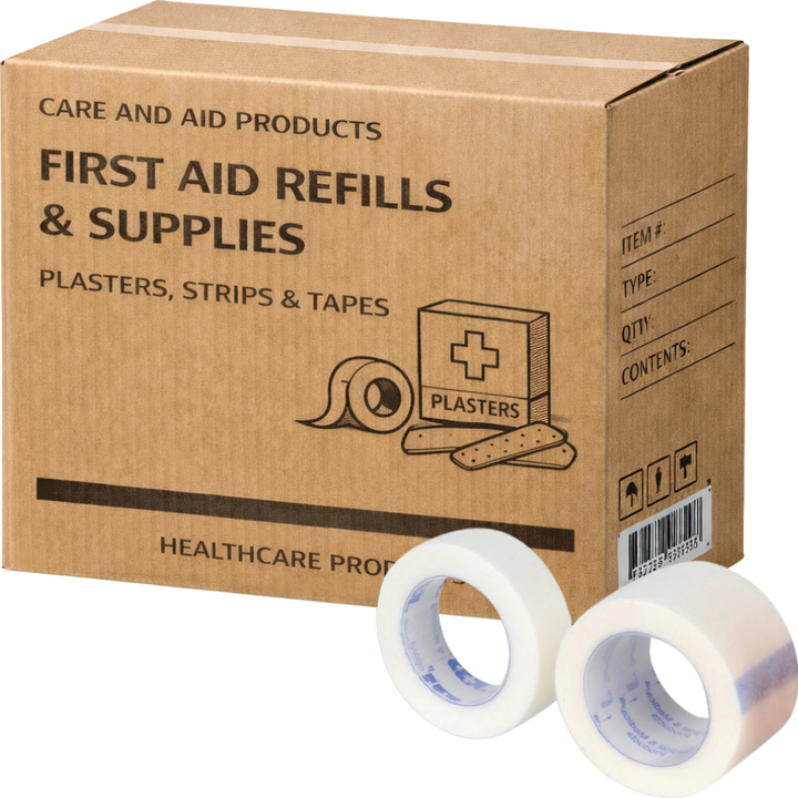 Carton of 360 FastAid Hypo Allergenic White Medical Paper Tape 2.5cm X 5