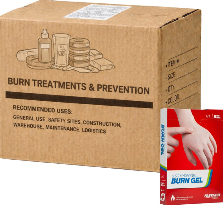 Carton of 10 FastAid H1 Hydrogel Burn Gel 3.5g