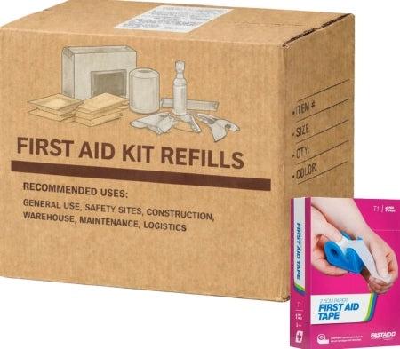 Carton of 10 FastAid T1 Paper First Aid Tape 2.5cm x 5m