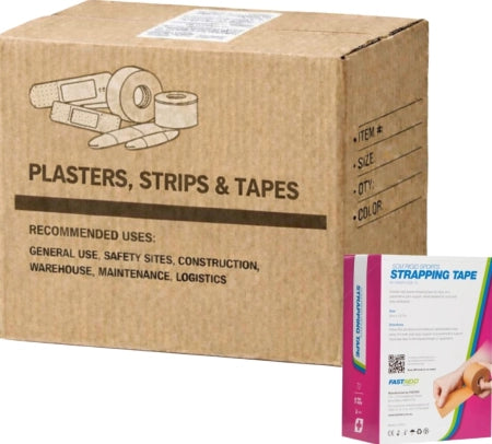 Carton of 5 FastAid T2 Sports Strapping Tape 5cm x 10m
