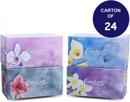 Carton of 24 Finesse Comfort Facial Tissue 2 Ply - 250 Sheets/Box