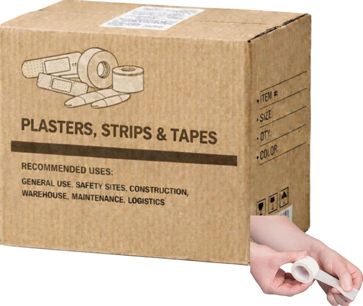 Carton of 12 FastAid Paper First Aid Tape 2.5cm x 5