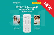 5 Pack Fanttest 3-in-1 COVID-19 Influenza A/B Rapid Antigen Test Kit Nasal Very High Sensitivity Expiry 04 2027