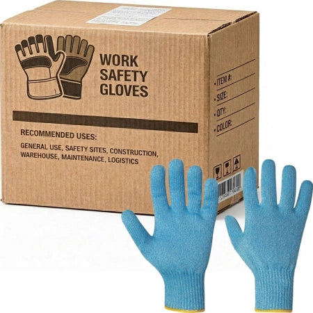 Carton of 144 YSF CRG Food Grade C5/E 13G Cut 5 Blue Cut Resistant Gloves