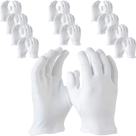 Pack of 12 Maxisafe Interlock Poly/Cotton Glove - Hemmed Cuff - Large (Mens)