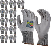 Carton of 120 Pairs G-Force Cut Resistant Gloves Level E PU Coated