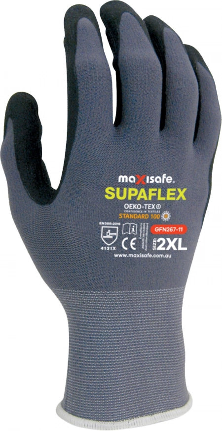 Maxisafe Supaflex Glove with Micro-foam Coating High Level Abrasion Resistance GFN267 - X