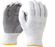 Carton of 240 Maxisafe Poly Cotton Polka Dot Grip Gloves Enhanced Grip Ladies Carded