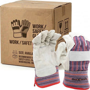 Carton of 120 Candy Stripe Leather Work Gloves