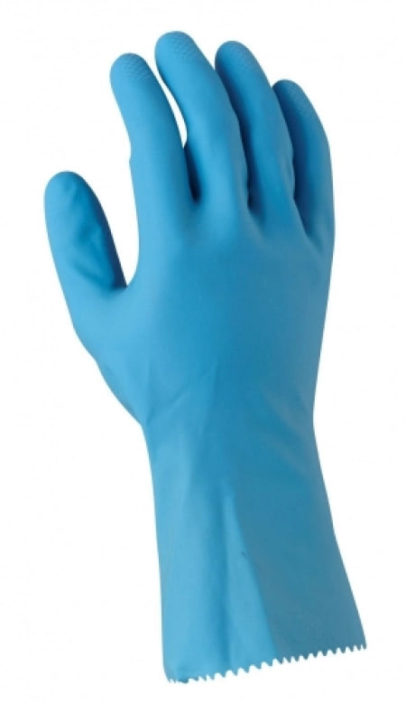 Pack of 12 Maxisafe Blue Latex Silverlined Glove 33cm