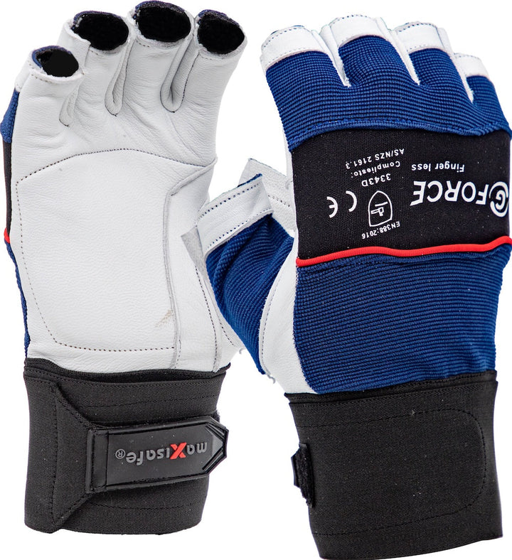Maxisafe G-Force Fingerless Anti-Vibration Mechanics Gloves