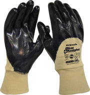 Carton of 120 Blue Knight Nitrile 3/4 Dipped Gloves Knit Wrist