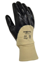 Carton of 120 Blue Knight Nitrile 3/4 Dipped Gloves Knit Wrist