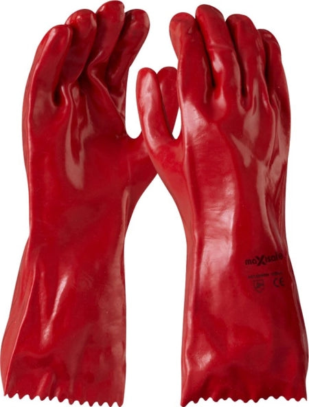 Maxisafe Red PVC Gauntlet 35cm