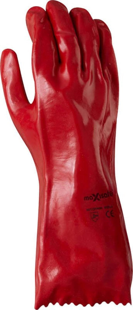 Maxisafe Red PVC Gauntlet 35cm
