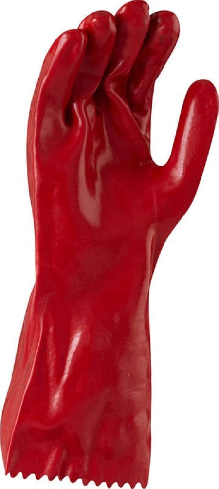 Carton of 60 Maxisafe Red PVC Gauntlet Gloves 35cm