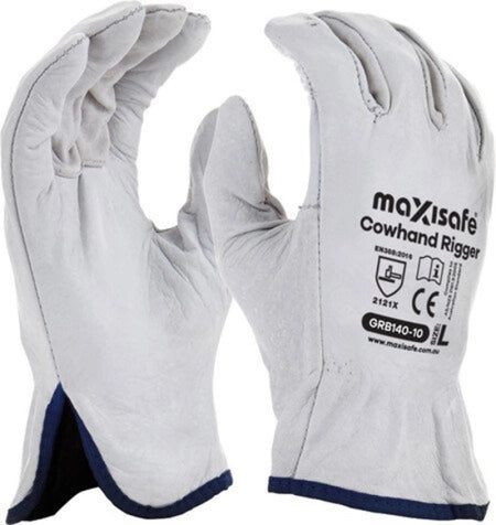 Maxisafe Natural Full-Grain Leather Rigger Glove GRB140