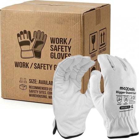 Carton of 120 Pairs Maxisafe Rigger Guard 5 Cut Resistant Rigger Gloves Level F