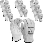 Maxisafe Polar Bear Rigger Beige A Grade Premium Cow Leather Gloves GRL155