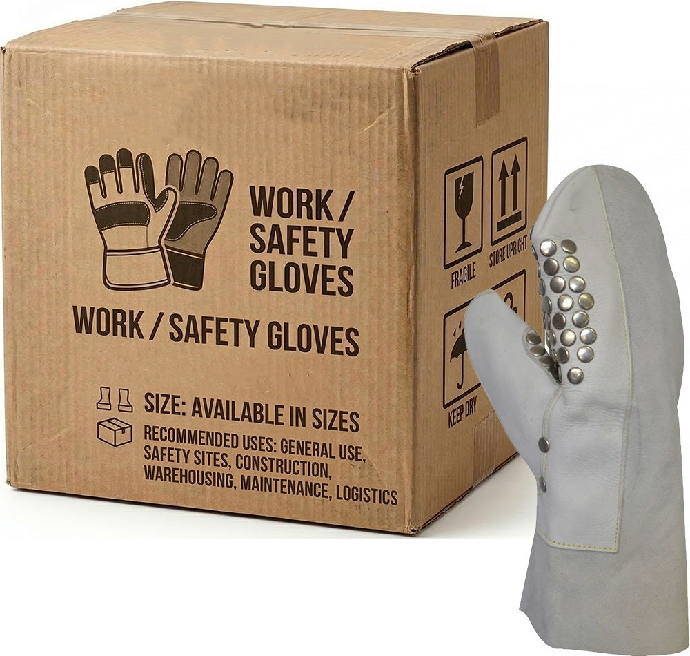 Carton of 10 Maxisafe Studded Leather Plumbers Glove Right Hand