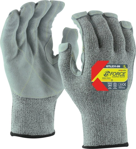 Maxisafe G-Force Leather Palm Cut Resistant D Gloves