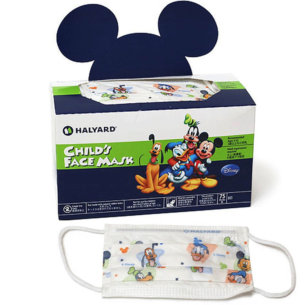 HALYARD Child's Face Mask Disney(R) 75 Masks, Ages 4-12 (75 Masks/Box)