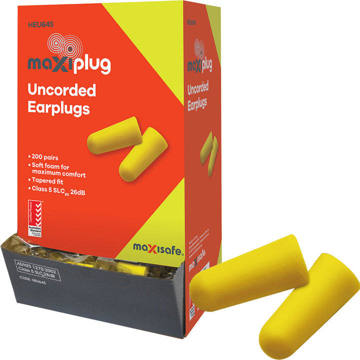 MaxiPlug Uncorded Earplugs Class 5 - Box of 200 pair