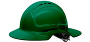 Carton of 10 Packs Maxisafe Green Broad Brim Vented Hard Hat Ratchet Ventilated Head Protection