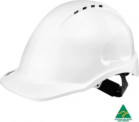 Maxisafe Vented Hard Hat - Sliplock Harness - White