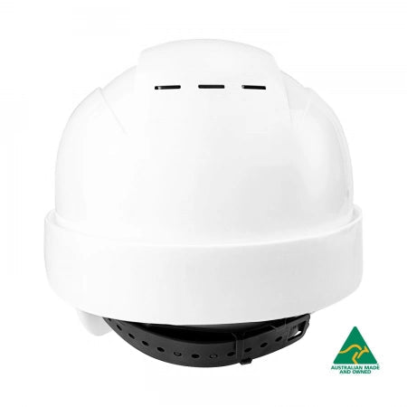 Maxisafe Vented Hard Hat - Sliplock Harness - White