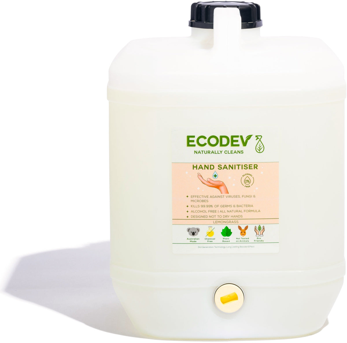 Ecodev Hand Sanitiser 10L Australian Made Eco-friendly