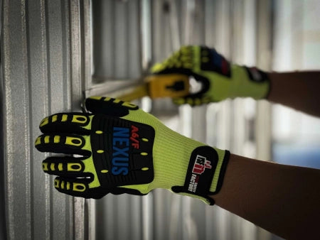 Carton of 72 Pairs YSF Nexus GRIP Cut 5 Impact Gloves TPR Nitrile Sandy Finish