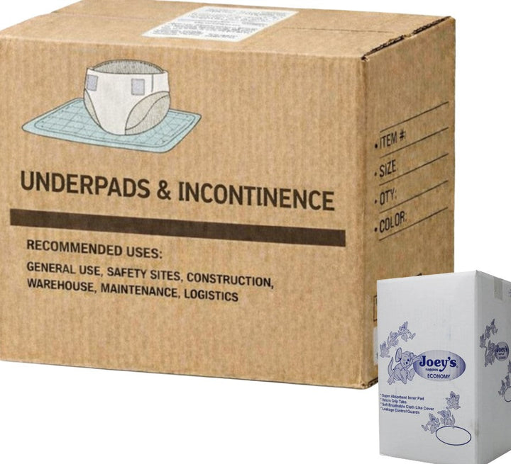 Carton of 92 Joey Economy Nappies Crawler