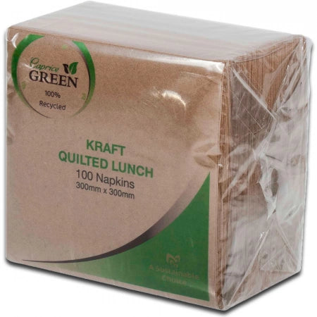 Carton of 2000 Caprice Green Quilted Lunch Napkin