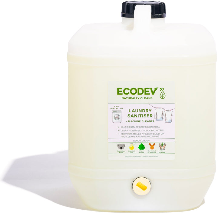Ecodev Laundry Sanitiser &amp; Protectant 20L Hospital Grade Australian Made Eco-friendly