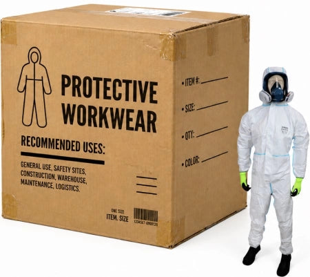 Carton of 25 Packs Aquaguard Disposable Coverall Type 4/5/6