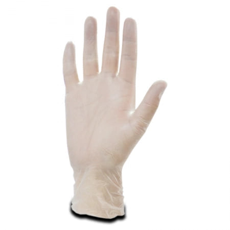 100pcs Medicom Vitals Vinyl Gloves, 4.5g, Powdered, Clear (Small)