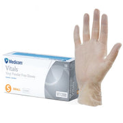 100pcs Medicom Vitals Vinyl Gloves, 4.5g, Powder Free
