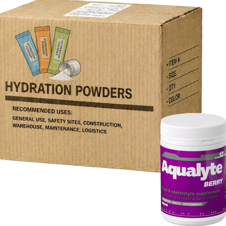 Carton of 20 Packs Aqualyte Berry Electrolyte Powder Tub 480g