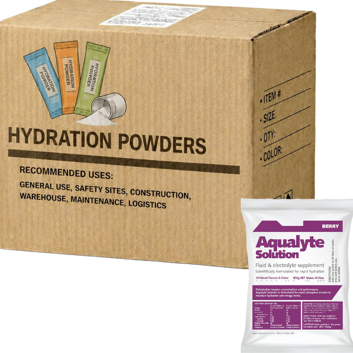 Carton of 20 Packs Aqualyte Berry Electrolyte Powder Sachets 800g x 10