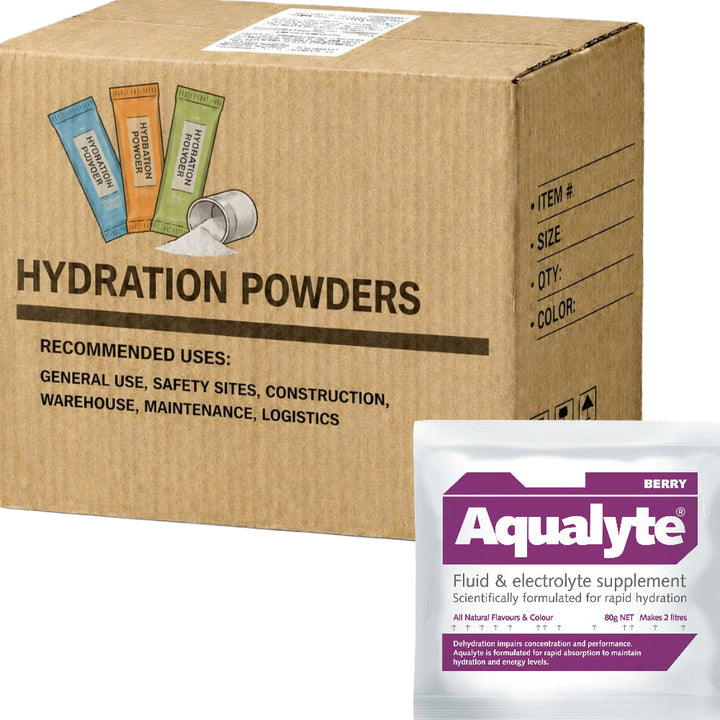 Carton of 20 Packs Aqualyte Berry Electrolyte Powder Sachets 80g x 20