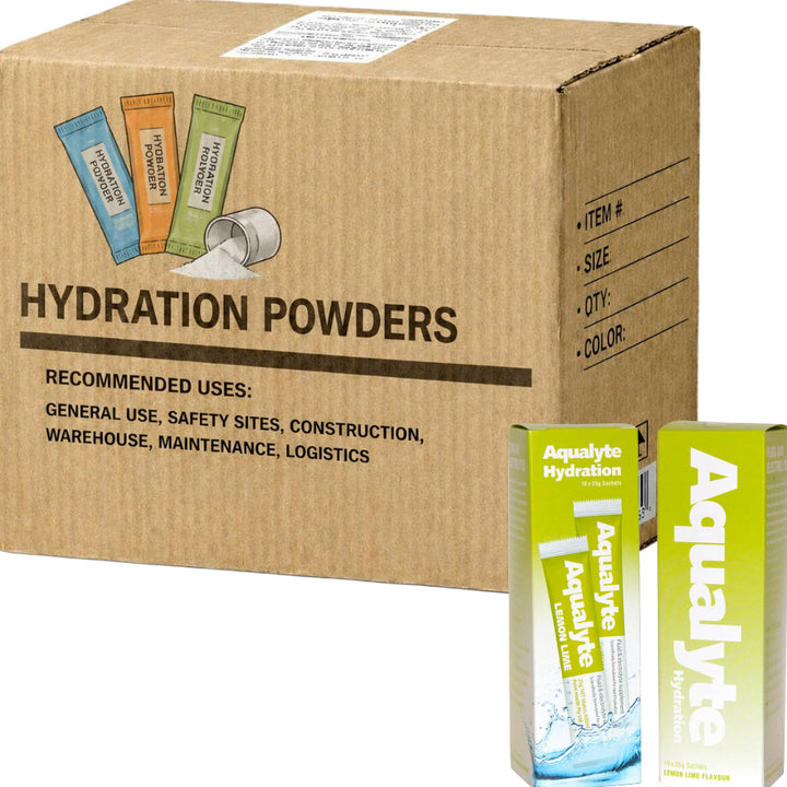 Carton of 20 Packs Aqualyte Lemon Lime Electrolyte Powder Sachets 25g x 50