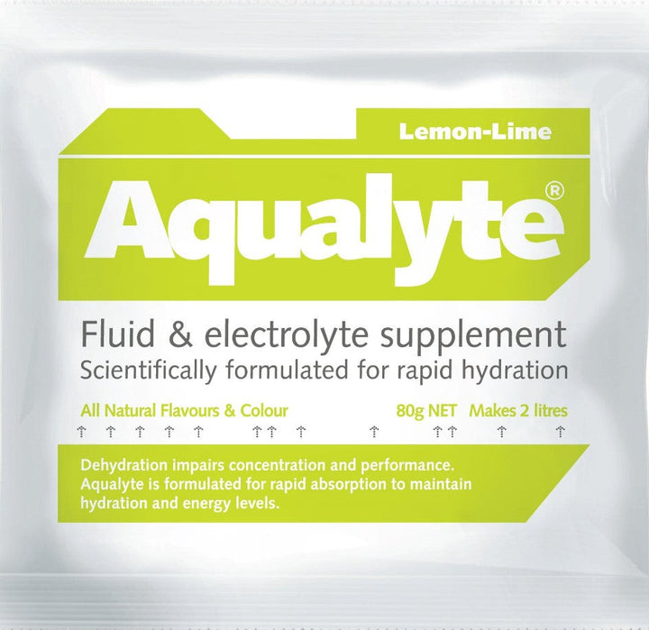 Box of 20 Maxisafe Aqualyte Electrolyte Powder Lemon Lime Flavoured Sachets 80g