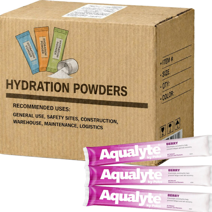 Carton of 3 Packs Aqualyte Berry Electrolyte Icy Poles 50 x 90ml