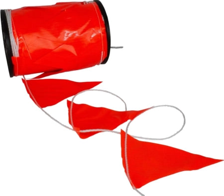 Maxisafe Orange Bunting Flag Line on Reel - 100m