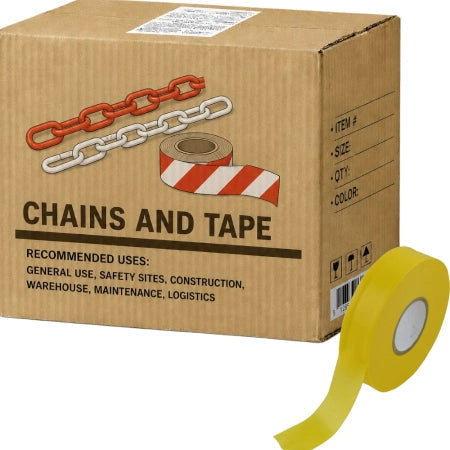 Carton of 80 Packs Maxisafe Yellow Flagging Tape 25mm x 100m